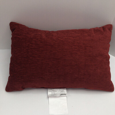 Solid Lumbar Chenille Throw Pillow Red - Threshold