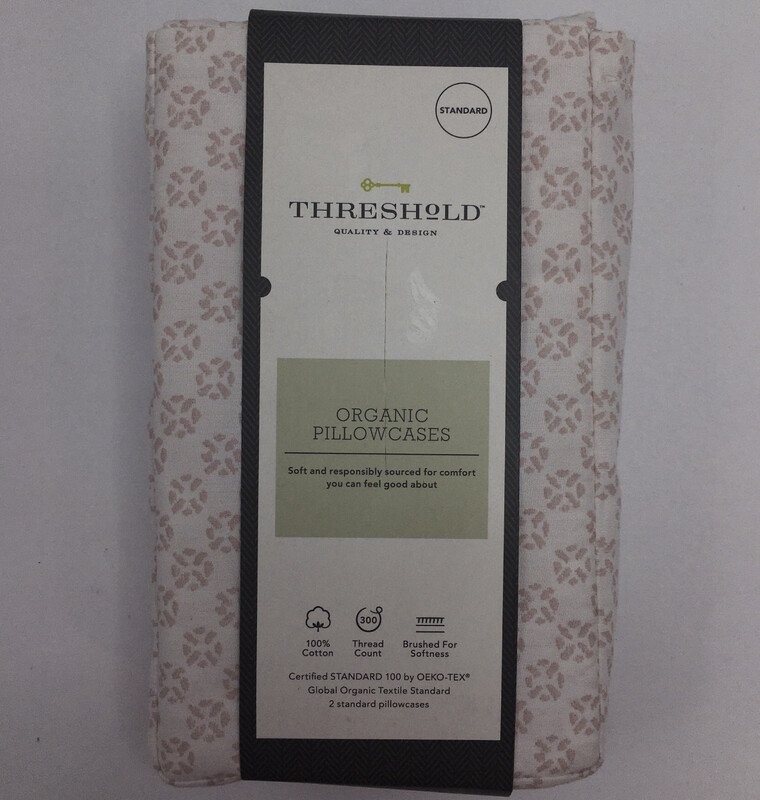 Threshold Cotton Printed Pillowcase Set - White/Pink - Size Standard