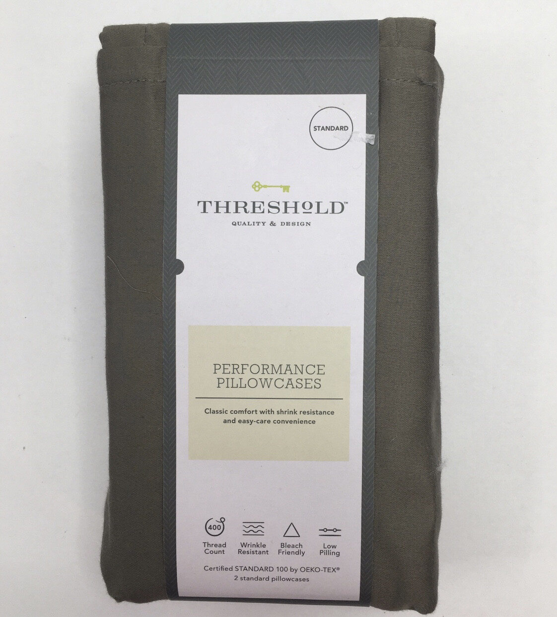 Standard 400 Thread Count Performance Pillowcase Birch - Threshold