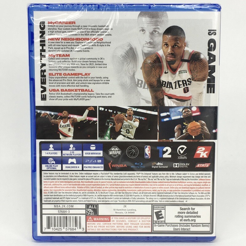 NBA 2k21 Dame Lillard PS4 Sony PlayStation 4
