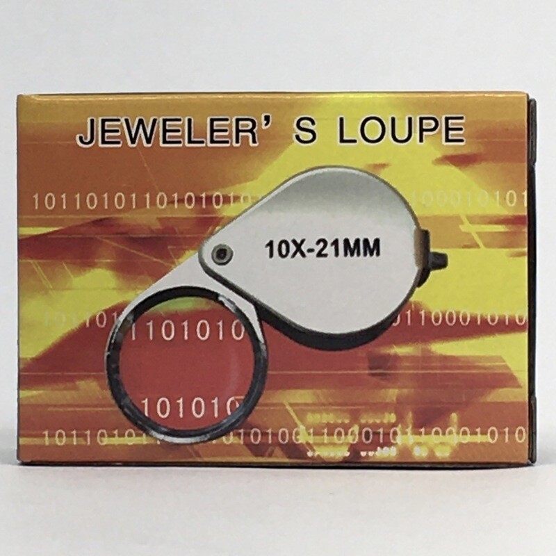 Jeweler's Loupe 10X-21MM Magnifying Glass Metal