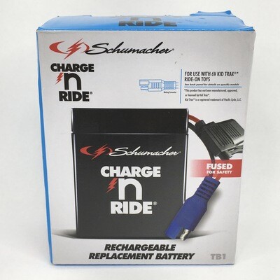 Schumacher Charge N Ride Rechargeable Replacement Battery  TB1 6v Kid Trax Ride-On Toys