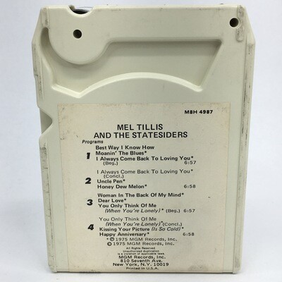 Mel Tillis And The Statesiders MGM S123423 (8 Track, 1975)