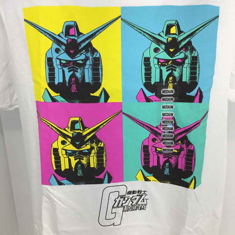 Crunchyroll Gundam Mobile Suit Pop White T-Shirt Med. Large XL