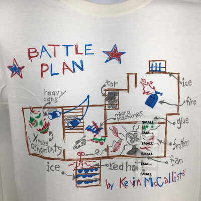 Home Alone Kevin McCallister Battle Plans T-Shirt Small
