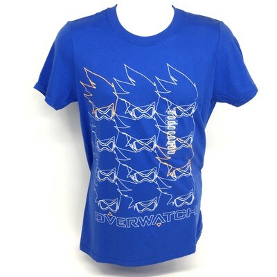 Blizzard Overwatch Tracer Outline T-Shirt Blue Thinkgeek Small X-Large