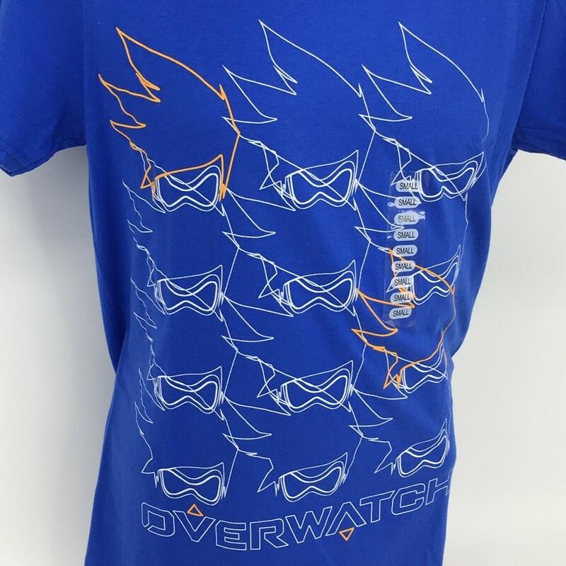 Blizzard Overwatch Tracer Outline T-Shirt Blue Thinkgeek Small X-Large