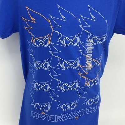 Blizzard Overwatch Tracer Outline T-Shirt Blue Thinkgeek Small X-Large