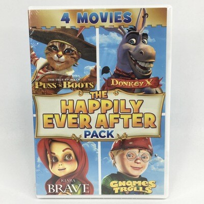 The Happily Ever After Pack DVD 4 Movies The True Story Of Puss &#39;n Boots Donkey X Kiara The Brave Gnomes &amp; Trolls