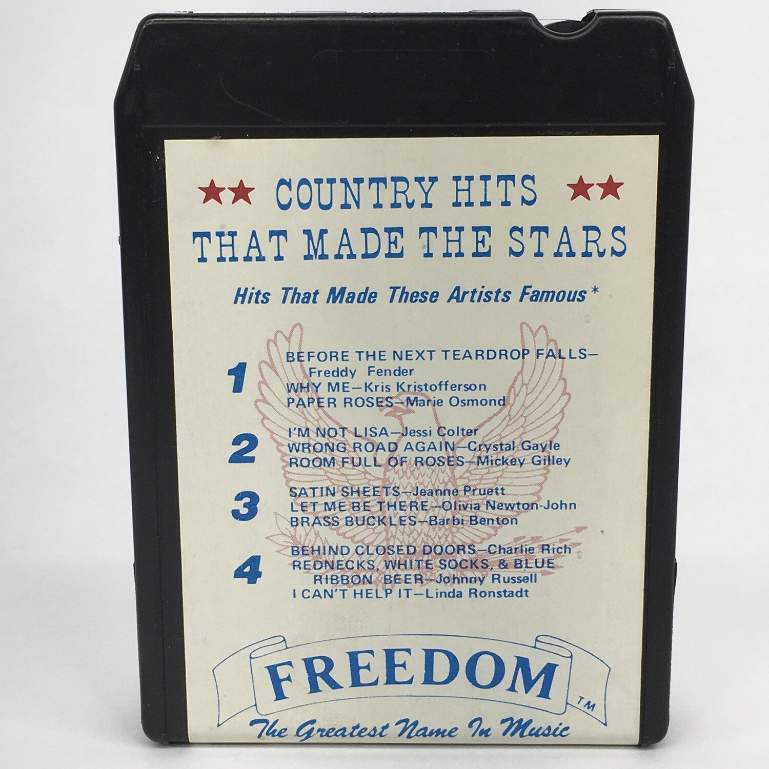 Country Hits That Made The Stars 8 Track Freedom The Greatest Name In Music