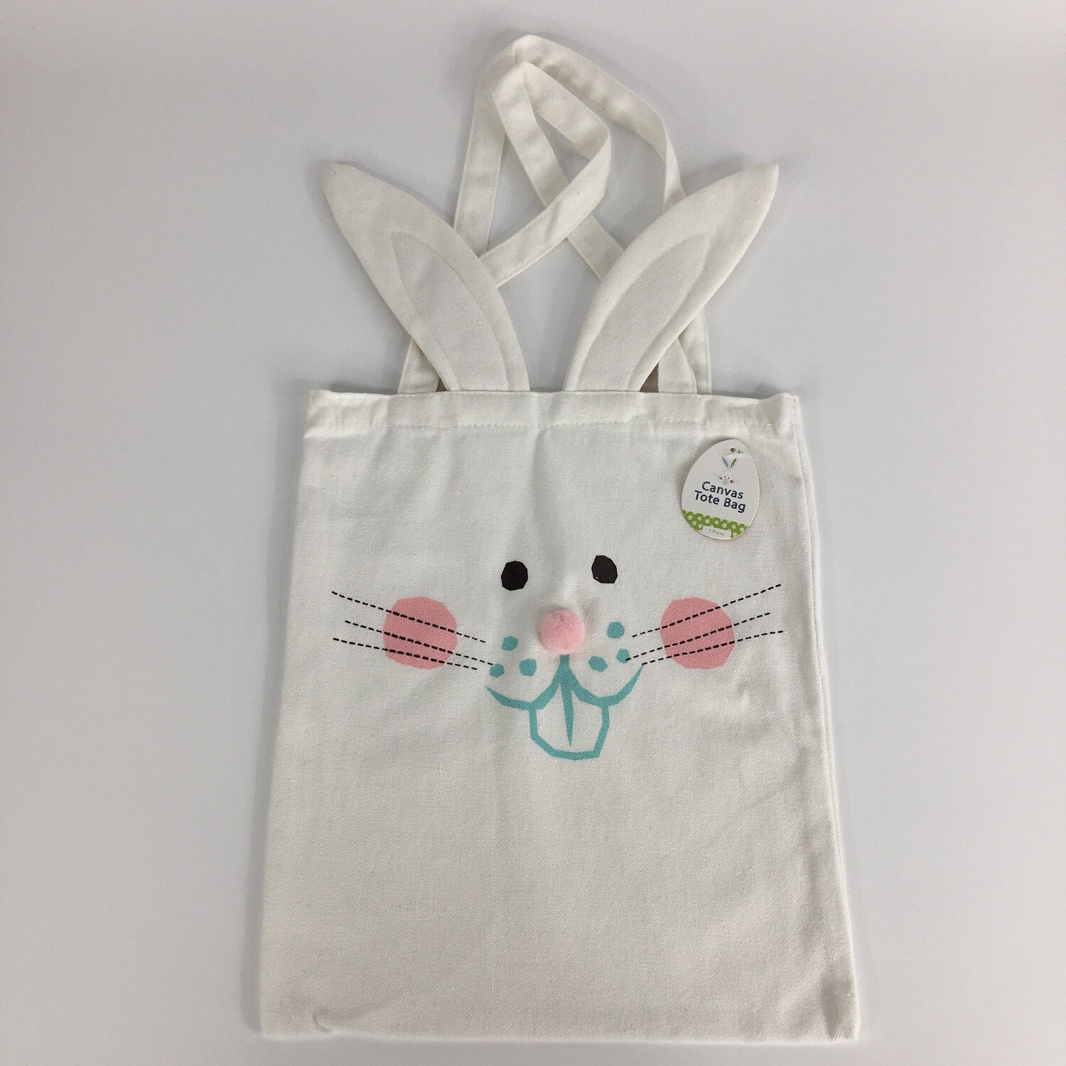 Easter Bunny Canvas Tote Bag Girls Easter Egg Hunt Bag 10in x 12in  Buy 4 or More Only $1.25 each