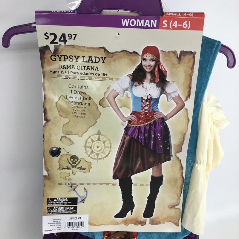 Gypsy Lady Halloween Costume Women Small (4-6)