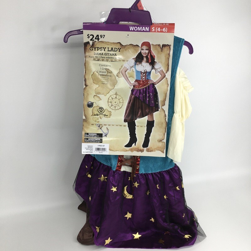 Gypsy Lady Halloween Costume Women Small (4-6)
