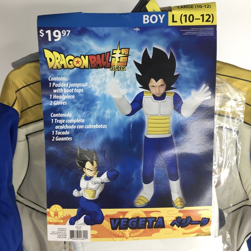 Dragon Ball Super Vegeta Halloween Costume Boy Large (10-12)