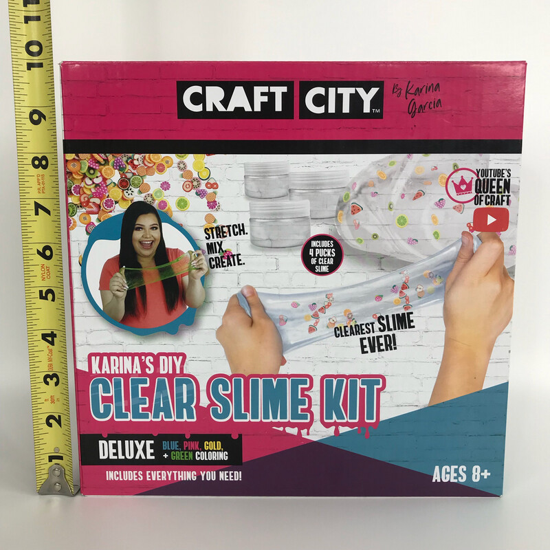 Karina’s DIY Clear Slime Kit Deluxe Blue, Pink, Gold + Green Coloring Craft City By Karina Garcia