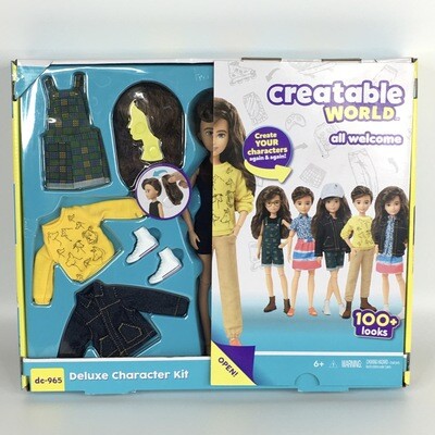 Creatable World Chestnut Brown Wavy Hair Deluxe Doll Character Kit 100+ Looks dc-965