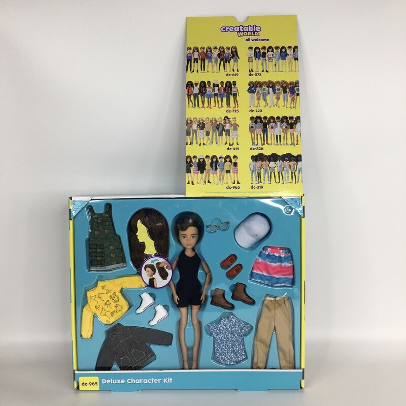 Creatable World Chestnut Brown Wavy Hair Deluxe Doll Character Kit 100+ Looks dc-965