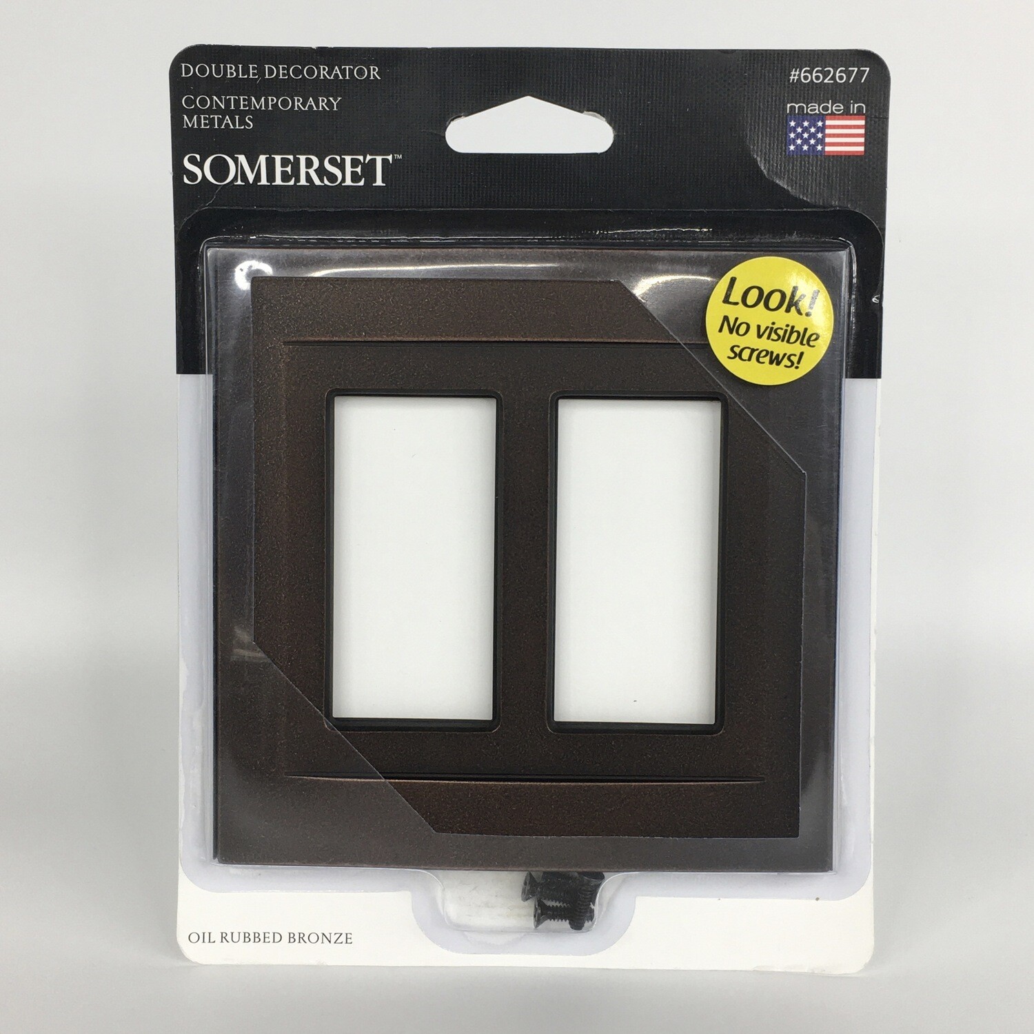 Somerset Double Toggle Contemporary Wall Plate Oil-Rubbed Bronze 662677