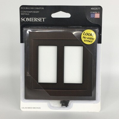 Somerset Double Toggle Contemporary Wall Plate Oil-Rubbed Bronze 662677