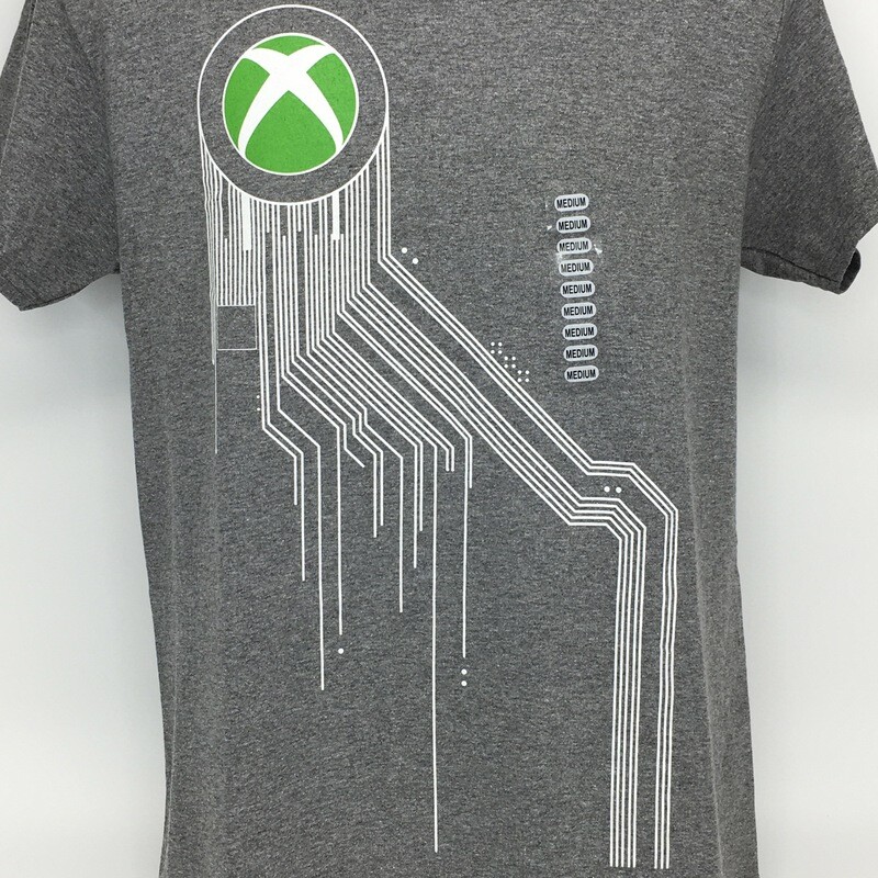 Xbox Logo Circuit T-shirt Gray M, L