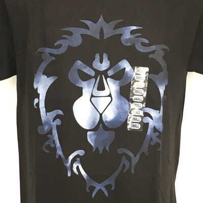 World of Warcraft Alliance Icon Fill Blizzard T-Shirt Black Small