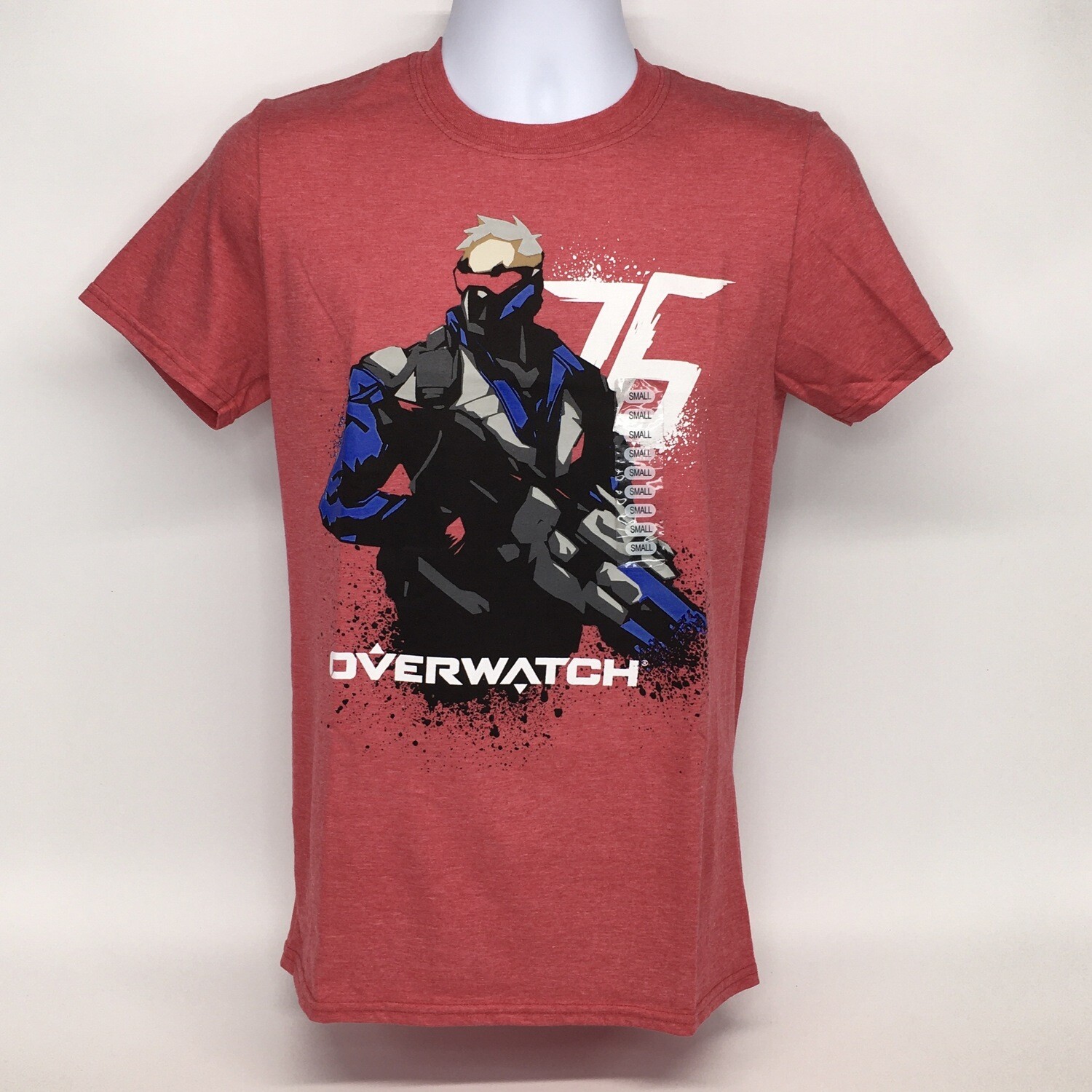 Overwatch Main Soldier Blizzard Tee T-shirt Heather Red S, M