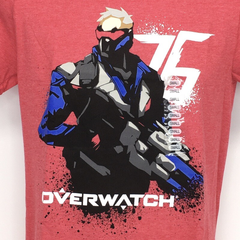 Overwatch Main Soldier Blizzard Tee T-shirt Heather Red S, M