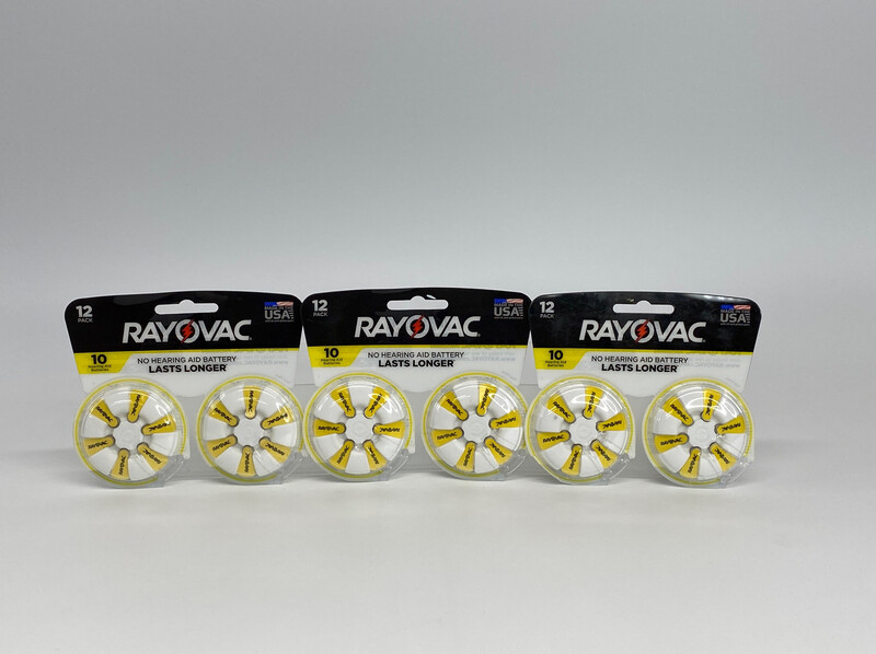 RAYOVAC Size 10 Hearing Aid Battery 12 Pack Lot of 3 Packs