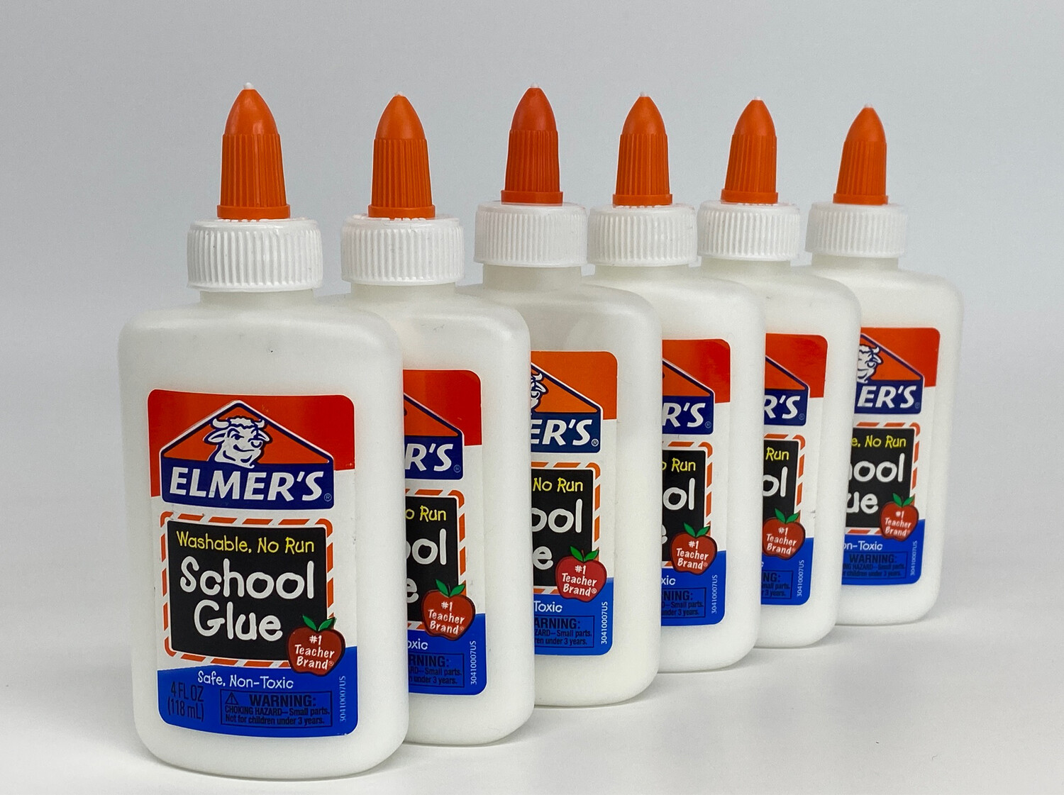 Elmer&#39;s Glue​ Washable, No Run School Glue​ 4FLOz Safe, Non Toxic Lot of 6