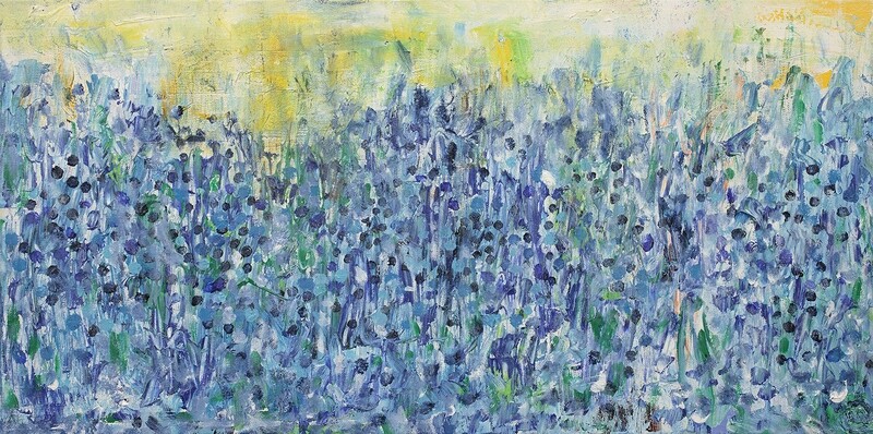 BLUEBONNETS; 20" LIMITED EDITION PRINT, SIGNED & NUMBERED