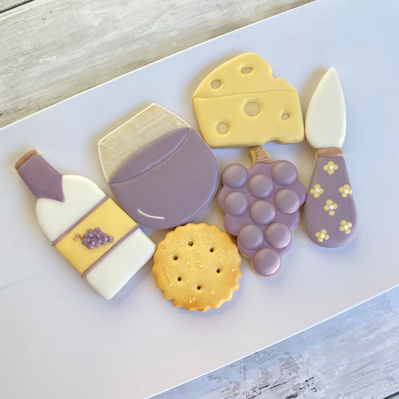 Wine &amp; Cheese Inspired Cookie Decorating Class - NEW DATE: Saturday, Oct 4th  (1:00-4:00 pm)