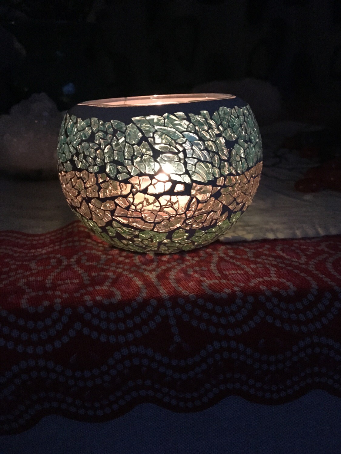 Mosiac Candle Holder Calm