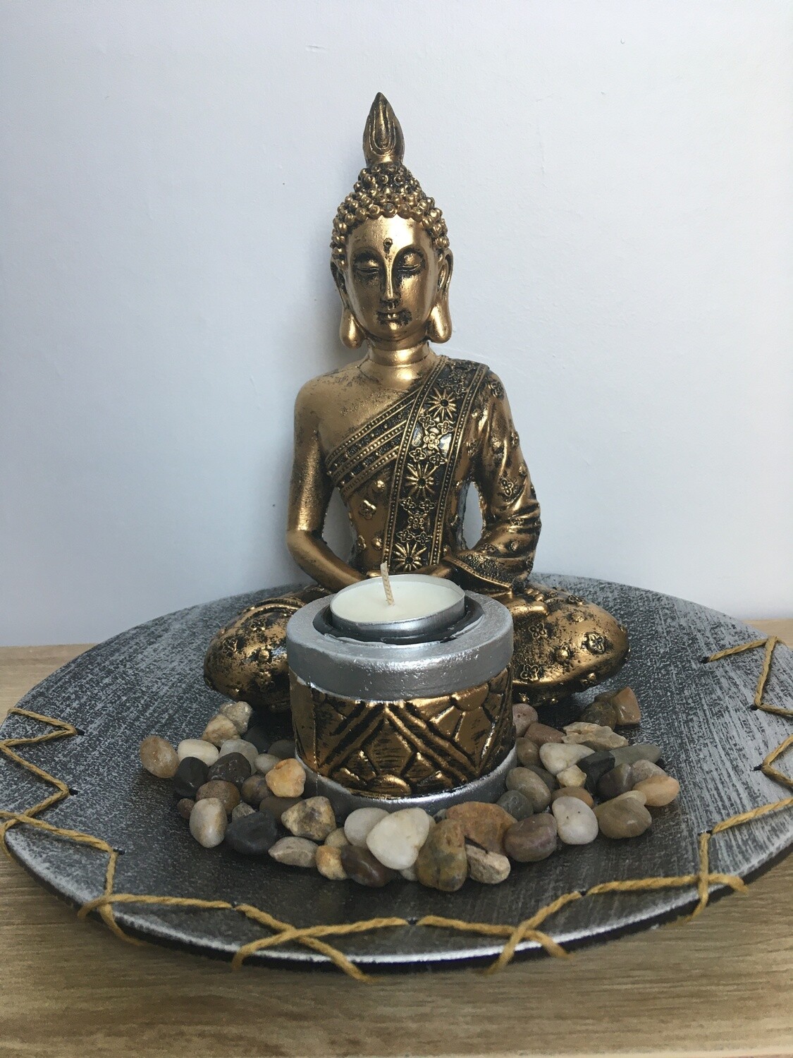 Buddha Gold Candle Holder