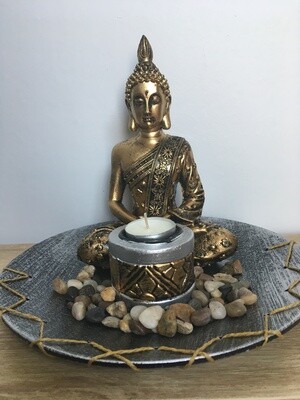 Buddha Gold Candle Holder