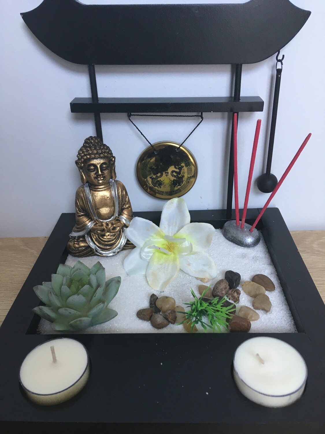 Zen Garden Buddha with Gong