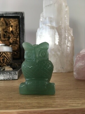 Green Aventurine Owl