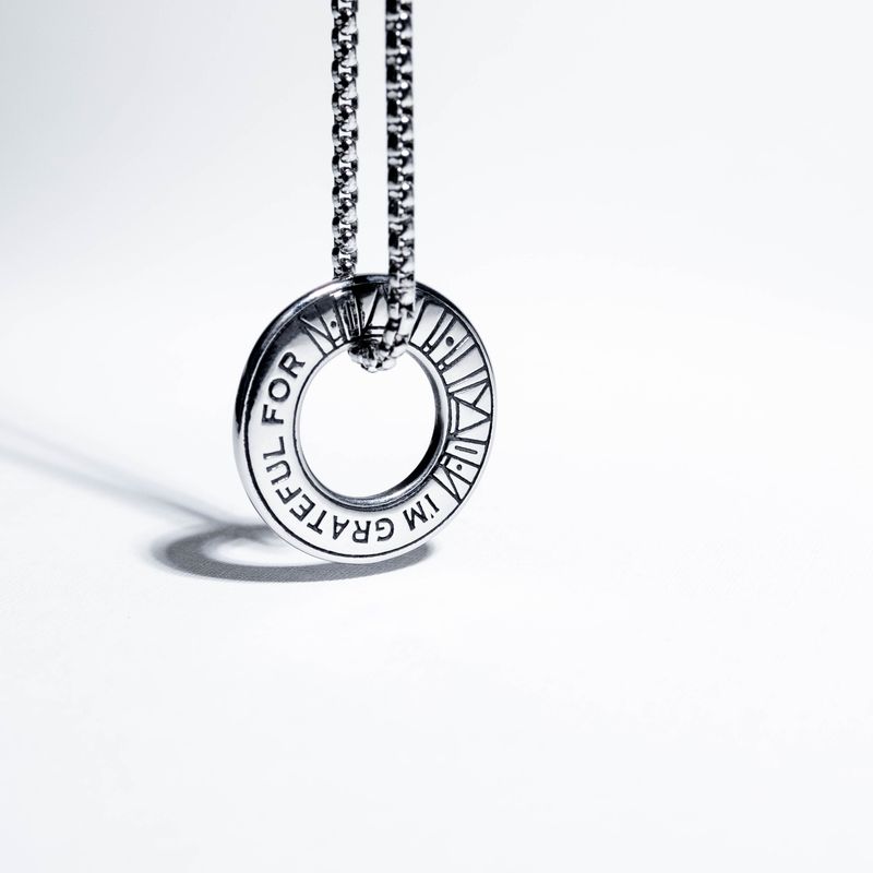 The Gratitude Pendant with Calligraphy Card