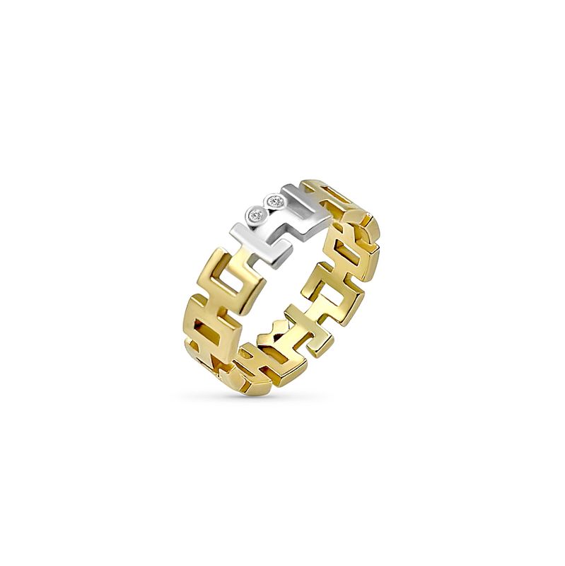 Custom Dual-Color 18K Gold Ring - Gold Couples Ring