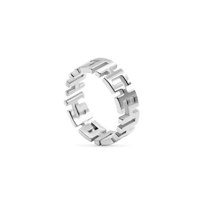 Personalized Arabic Calligraphy Silver Kufic Ring | Custom Arabic Calligraphy Ring