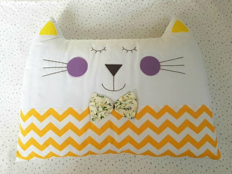 חתול  צהוב סגול L