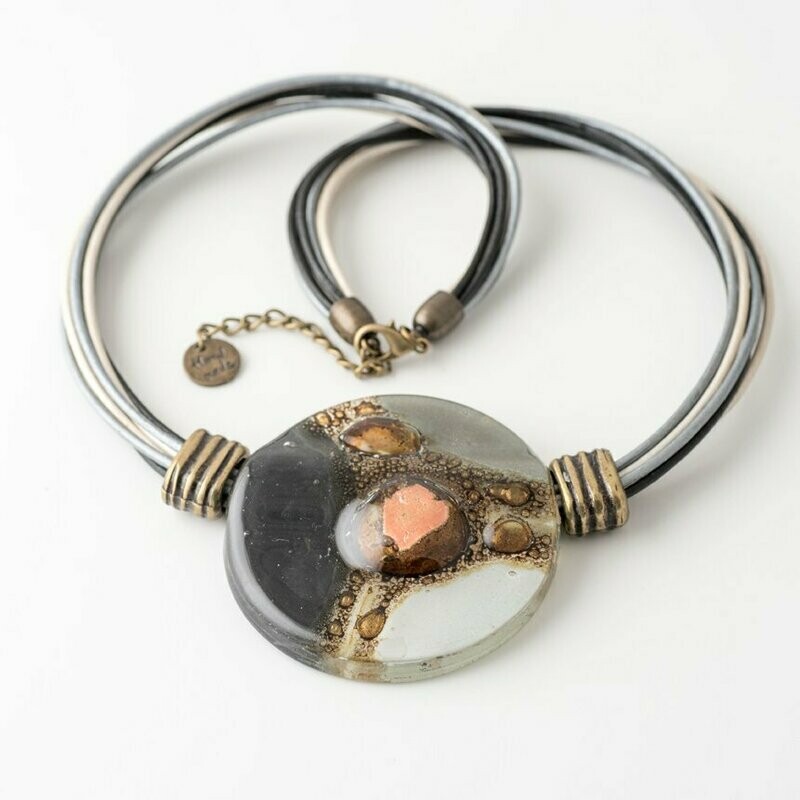 שרשרת איביזה שחור אפור שרשרת איביזה שחור אפור