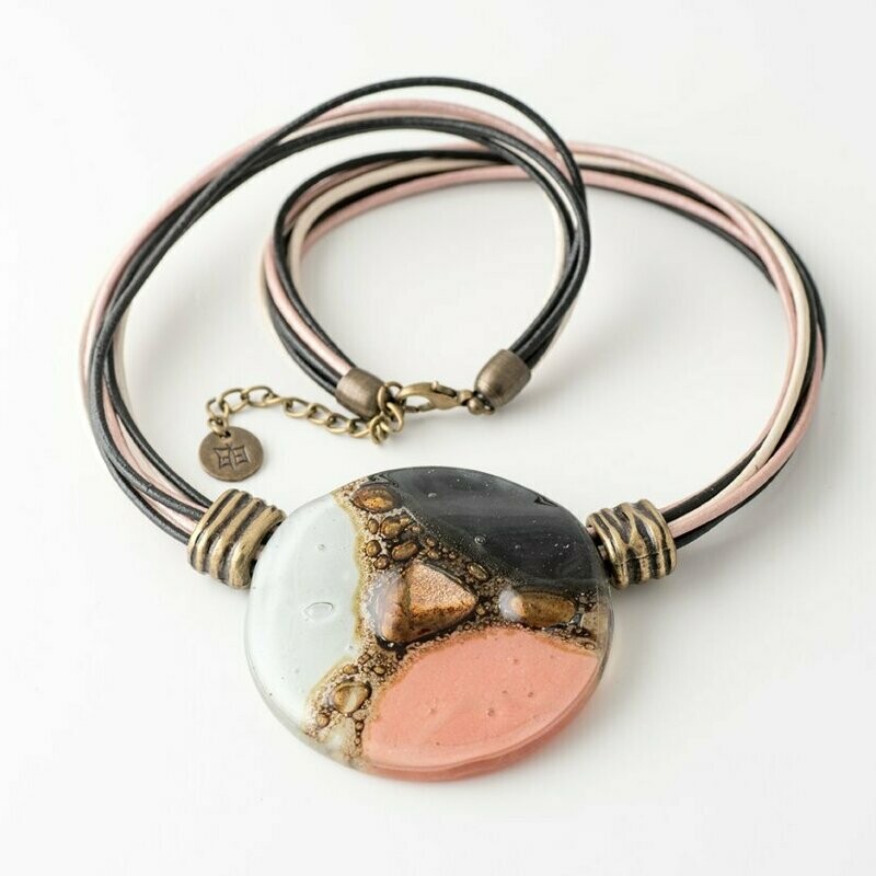 שרשרת איביזה שחור אפרסק