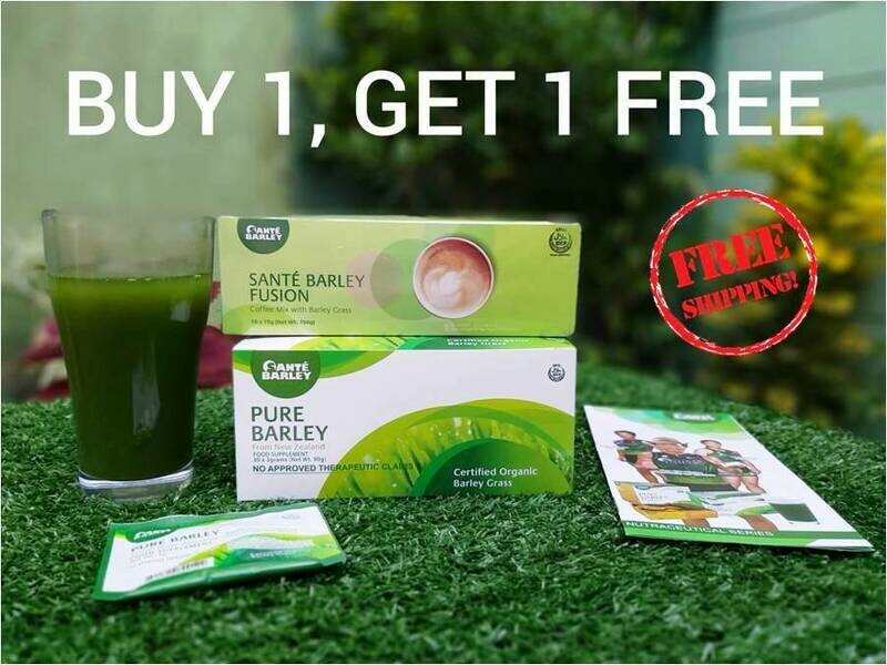 [Promo: Buy 1 GET 1 for FREE ]
Sante Pure Barley Canister 110g (Pure Barley Powder with Stevia)
