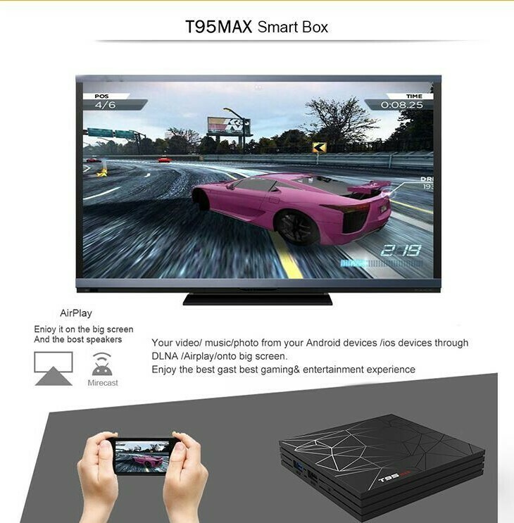 TV Box Allwinner H6 T95 Max (4 GB RAM &amp; 32 GB ROM) 6K 4K HD (Android 9.0)