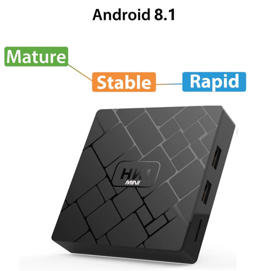 TV Box HK1 Mini (2 GB RAM &amp; 16 GB ROM) 4K HD (Android 8.1)