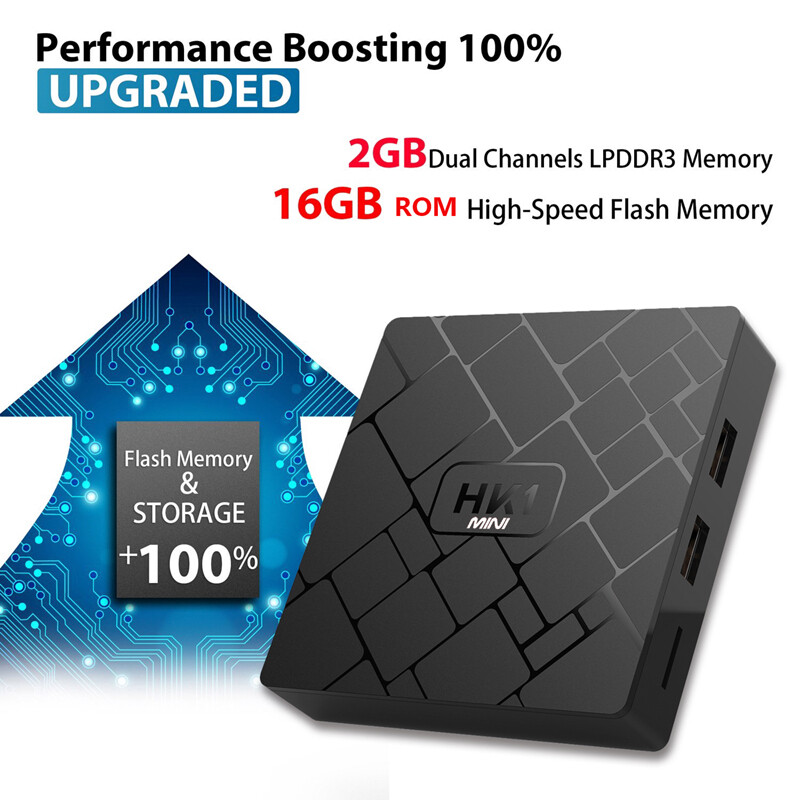 TV Box HK1 Mini (2 GB RAM &amp; 16 GB ROM) 4K HD (Android 8.1)