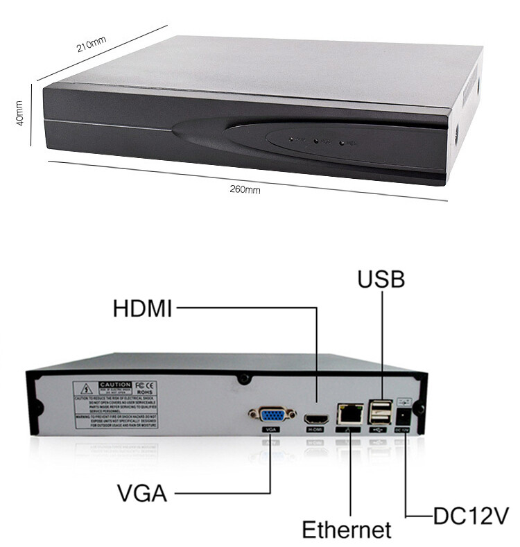 Security Camera System POE 4 MP (Higher than HD) 3 TB Hard Drive &amp; 4 Cameras
