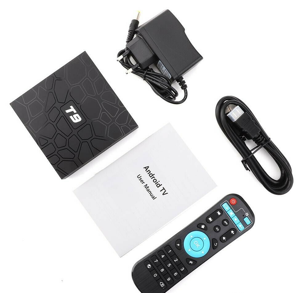 TV Box T9 (4 GB RAM &amp; 64 GB ROM) Quad Core RK3318 4K HD (Android 9.0)
