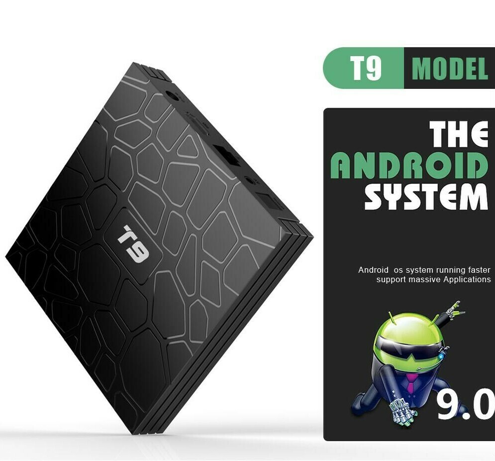 TV Box T9 (4 GB RAM &amp; 64 GB ROM) Quad Core RK3318 4K HD (Android 9.0)