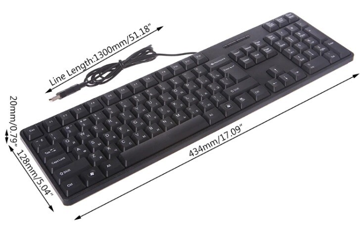 Arabic/English Keyboard (Wired: USB) Plug &amp; Play